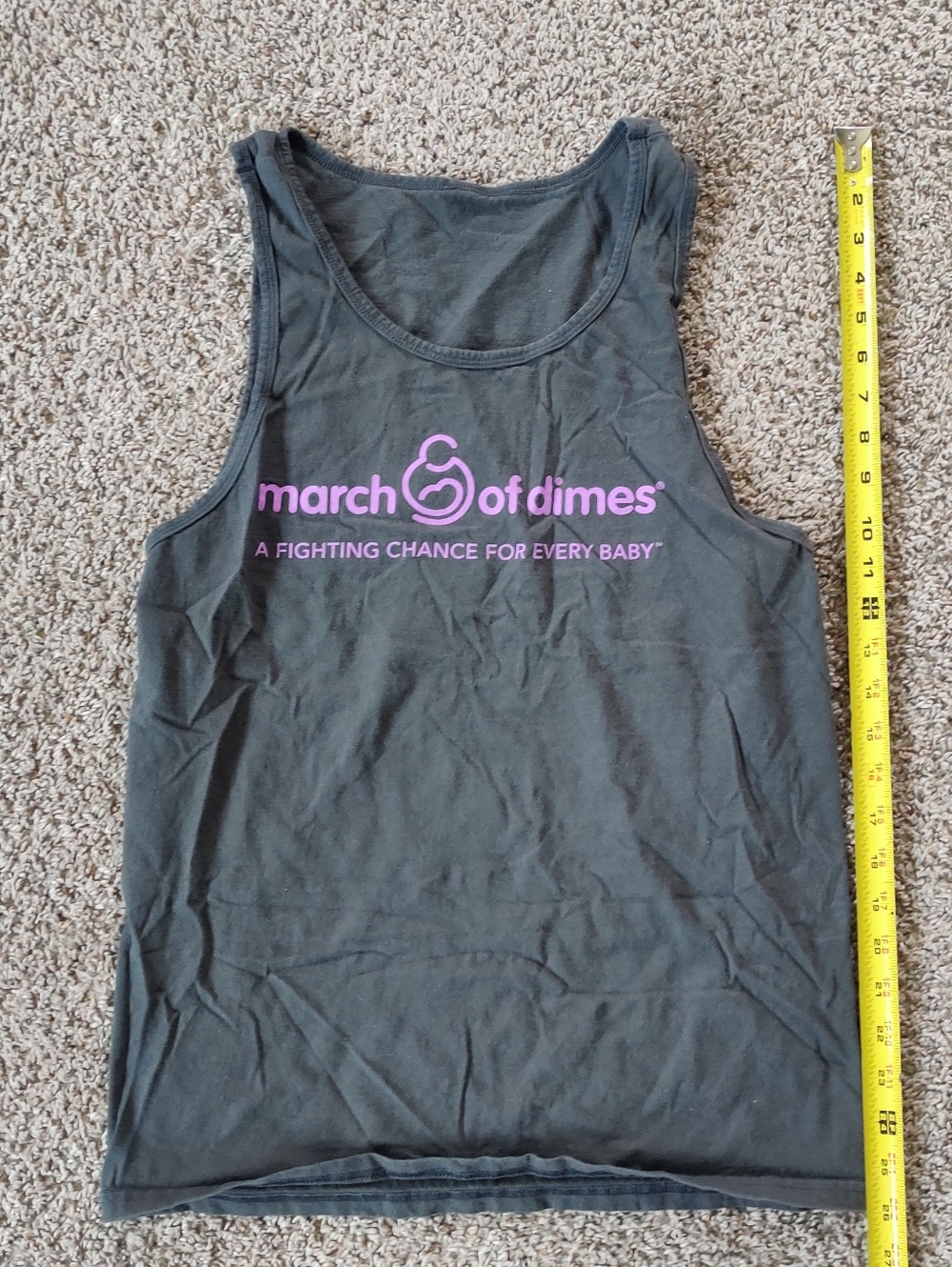 Men's March Of Dimes Tank Top Medium Gray